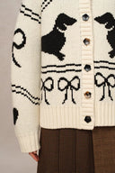 Cardigan Jacquard Teckels Perla en Laine Mérinos Chucky