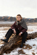 Udelle Contrast Corduroy Collar Down Jacket in Matte Cotton with Graphene