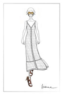 Louise Faux Crochet Cover Up Sleeveless Dress in Cotton Yarn Blend