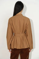 Daisy Scarf Collar Trench Coat in Cotton
