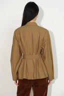 Trenchcoat mit Daisy-Schal-Kragen aus Baumwolle