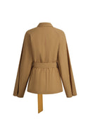 Trenchcoat mit Daisy-Schal-Kragen aus Baumwolle