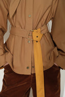 Daisy Scarf Collar Trench Coat in Cotton