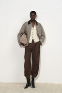 Dakota Tweed Baseball Jacket in Wool