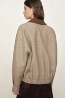 Dakota Tweed Baseball Jacket in Wool