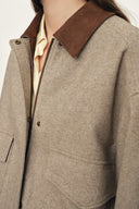 Dakota Tweed Baseball Jacket in Wool