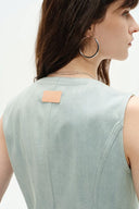 Veste en denim Elodie en denim d'été - Denim bleu clair délavé