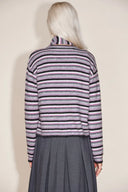 Loli Colorful Striped Knit Cardigan in Merino-Silk-Cashmere Blend