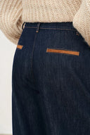 Jeans Liberty bicolor con bolsillos con cremallera en denim de algodón