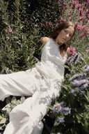 Top sin mangas con cuello halter Hazel en algodón