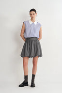 Cynthia Short Bubble Skirt in Fine Wool Blend