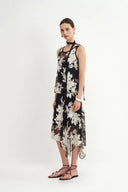 Esme Two-Piece Layering Floral Sleeveless Dress in Embroidered Lace
