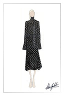Ellie Polka Dot Dress in Chiffon