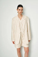 Veste de costume rayée Godwick en lin