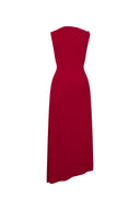 Kiki Asymmetric Knotted Sleeveless Dress in Premium Stretch Knit