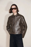 Lizzie Kurze Bikerjacke aus Kunstleder