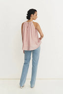 Leah Pink Halter Camisole Top in Lyocell