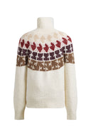 Maglione a collo alto Krasner con motivo Fair Isle disegnato a mano in lana merino