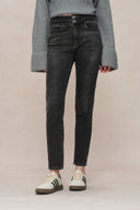 Eliza Fleece Voering Skinny Jeans in Rekbare Denim