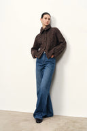 Jeans Bailey de mezclilla lavada en algodón con forro polar