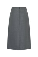 Beading Kreukvrije Geborduurde Rok in Fijne Worsted Wol
