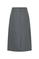 Beading Wrinkle Resistant Embroidered Skirt in Fine Worsted Wool