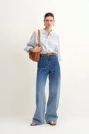 Natalie Farbverlauf Jeans aus Jacquard-Denim