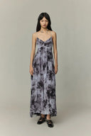 Kia High Waist Dress in Mulberry Silk Blend