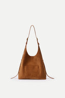 Duomo Medium Hobo Bag in Suede