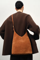 Duomo Medium Hobo Bag in Suede