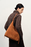Duomo Medium Hobo Bag in Suede