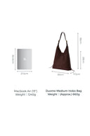 Duomo Medium Hobo Bag in Top-Grain Nubuck Leather