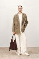 Duomo Medium Hobo Bag in Top-Grain Nubuck Leather