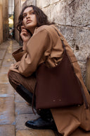 Duomo Medium Hobo Bag in Top-Grain Nubuck Leather