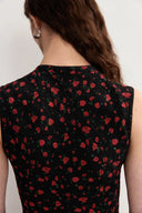 Blair Sleeveless Cheongsam Dress in Textured Mulberry Silk