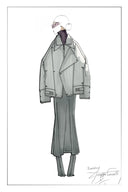 Zita Ruched Padded Moto Jacket in Vegan Leather