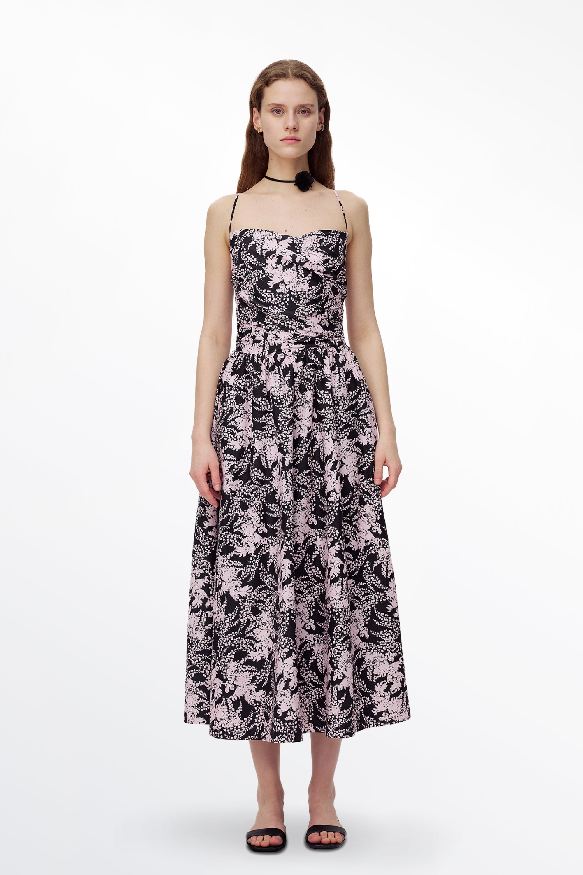 Chantal Flora Prints Dress in Silk Cotton