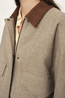 Dakota Tweed Baseball Jacket in Wool