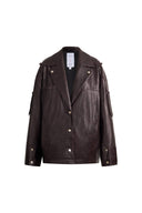 Irina Biker Jacket in Faux Leather