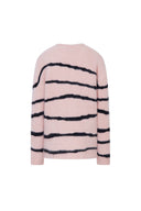 Alannah Striped Pink Sweater in Alpaca Bouclé Knit