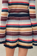 Mavis Multi Stripe Knit Shorts