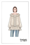 Severine Bluse mit Rüschen und Polka-Dots
