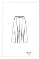 Soma Pleated Midi Skirt in Fine Wool Blend