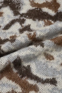 Cardigan jacquard léopard Fera en maille mélange mohair d’agneau et laine