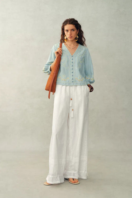 Elsa Pleated Balloon Pants in 100% Lightweight Cotton