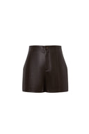Shorts Kaka en cuero vegano desgastado