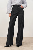 Jeans casuales de pierna ancha Yori en denim de algodón
