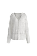 Nicole wendbarer Pullover vorne oder hinten tragbar aus Triacetat mit Kaschmir-Strick