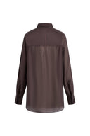 Anja locker geschnittenes Hemd aus glänzendem Organza-Seide