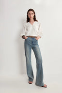 Harry Flared Jeans in Cotton Denim